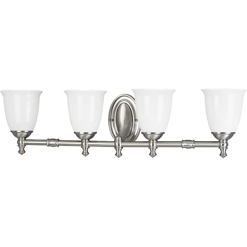Progress Lighting Silvertone Victorian Collection 4-light Brushed Nickel Bath Light