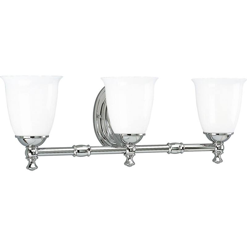 Progress Lighting Silvertone Victorian Collection 3-light Chrome Bath Light