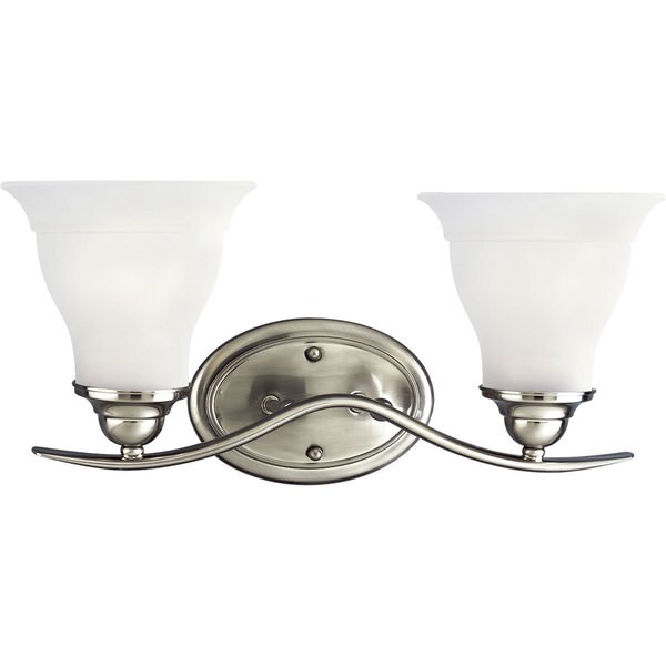 Progress Lighting Silvertone Trinity 2 Light Bath Bracket Free Progress Lighting Silvertone Trinity 2 Light Bath Bracket