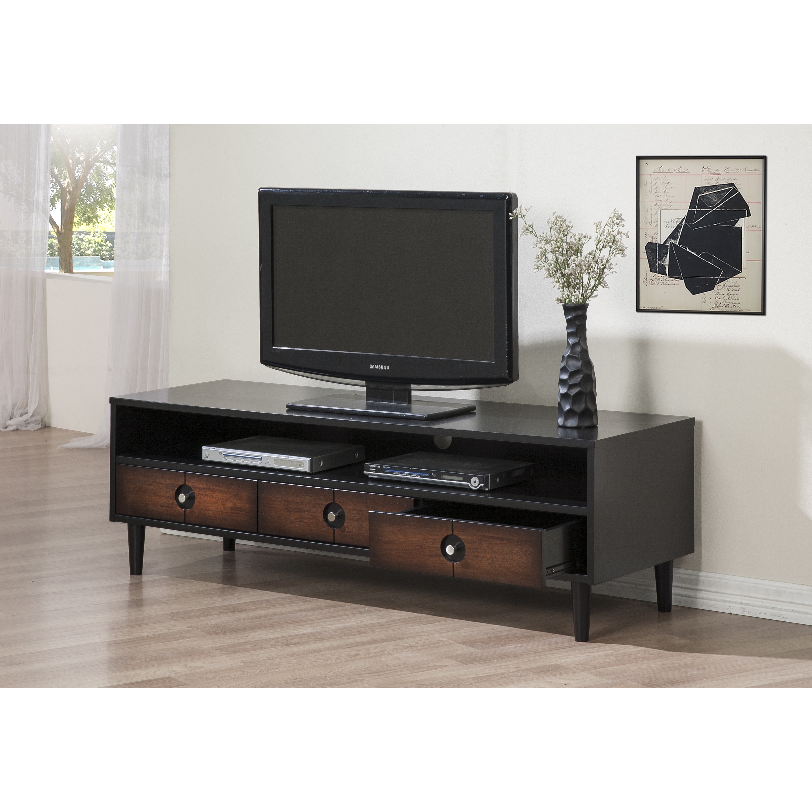 Shop Allen 3drawer Entertainment Center Free Shipping Today