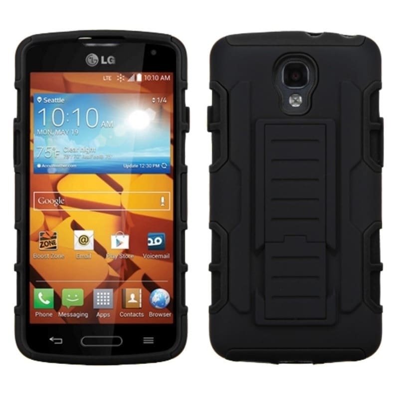 INSTEN Rugged Shock Proof Stand PC Soft Silicone Hybrid Phone Case