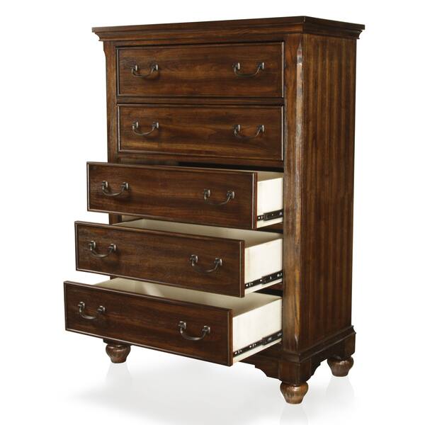 Shop Furniture Of America Fiss Transitional Oak Solid Wood 5