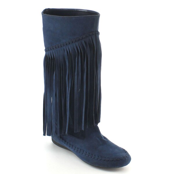 Yoki Women's 'Mudd-46' Fringe Knee-high Boots - Free Shipping On Orders ...