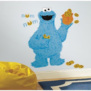 Sesame Street - C is for Cookie Monster Peel and Stick Giant Wall Decals