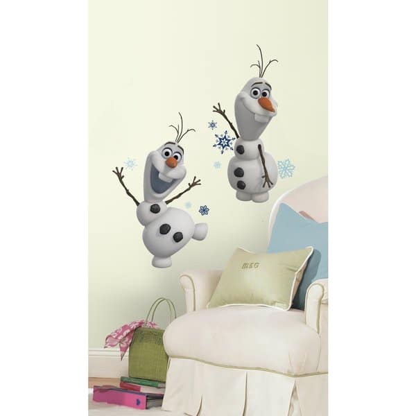 slide 2 of 3, Disney Frozen Olaf The Snow Man Peel and Stick Wall Decals