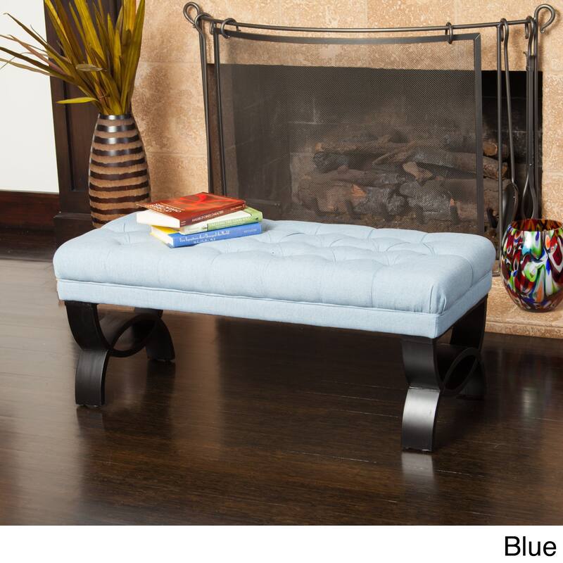 Scarlette Tufted Fabric Ottoman Bench by Christopher Knight Home - 41.00" L x 17.25" W x 16.75" H