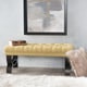 preview thumbnail 52 of 63, Scarlette Tufted Fabric Ottoman Bench by Christopher Knight Home - 41.00" L x 17.25" W x 16.75" H Light Green