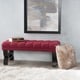 preview thumbnail 11 of 63, Scarlette Tufted Fabric Ottoman Bench by Christopher Knight Home - 41.00" L x 17.25" W x 16.75" H