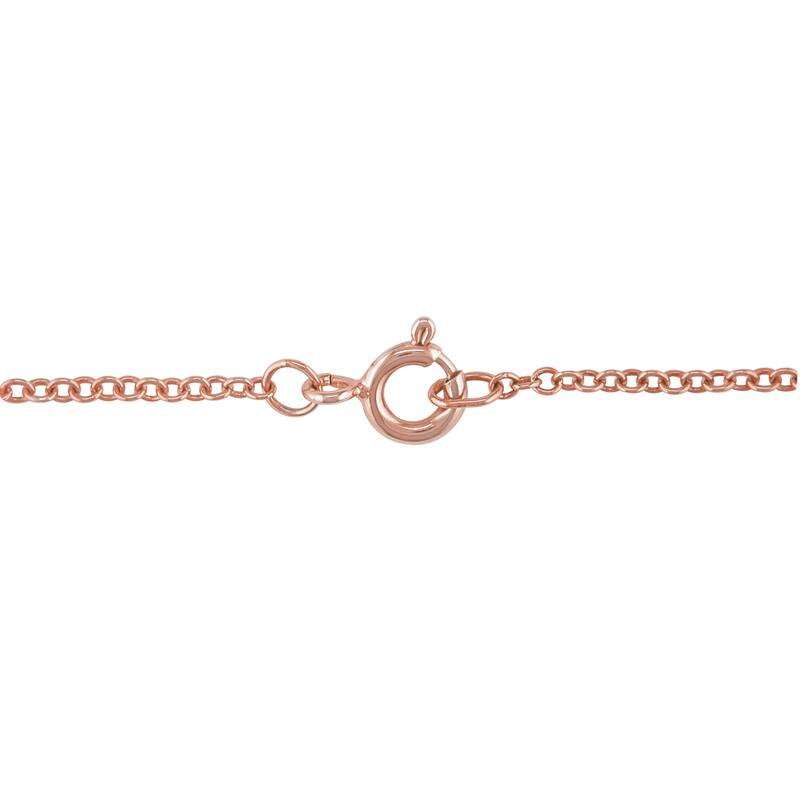 Miadora Rose Plated Silver Morganite and 1/10ct TDW Diamond Necklace (H-I, I2-I3)