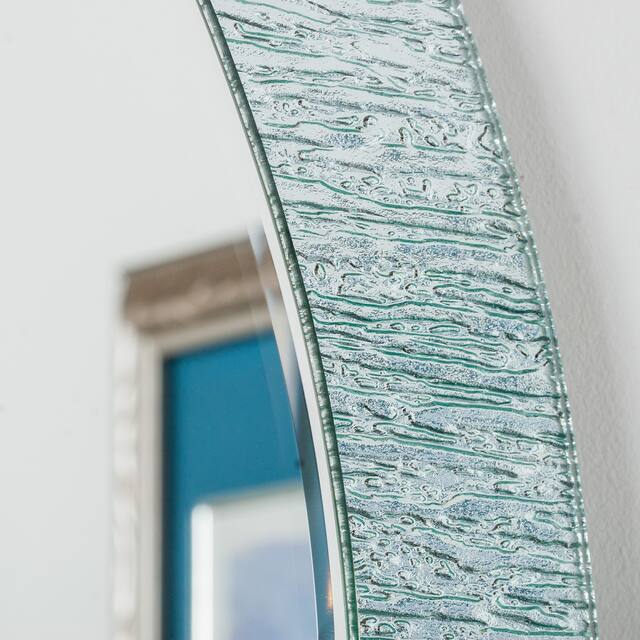 Molten Bathroom Round Mirror - Silver - 27.6 dia x .5D