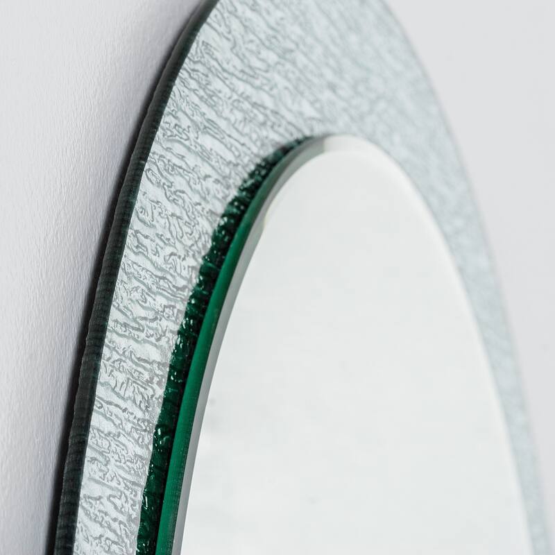 Molten Bathroom Round Mirror - Silver - 27.6 dia x .5D