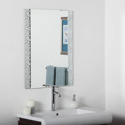 Glam Frameless Bathroom Vanity Mirror - 31.5Hx23.6Wx.5D