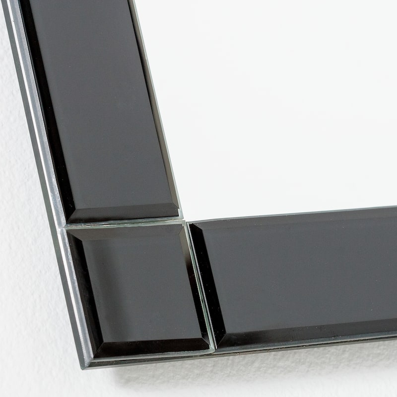 Frameless Black Beveled Kinana Mirror - Silver - 31.5Hx23.6Wx.5D