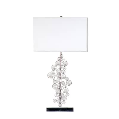 Elegant Designs Sequin and Chrome Table Lamp with Crystals