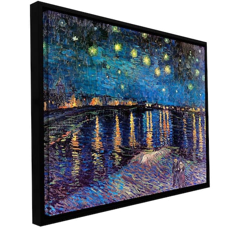 Vincent van Gogh 'Starry Night Over the Rhone' Floater-framed Gallery-wrapped Canvas