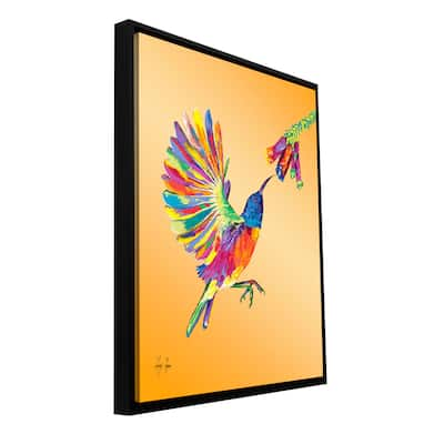 Linzi Lynn 'Humming' Floater-framed Gallery-wrapped Canvas - Multi