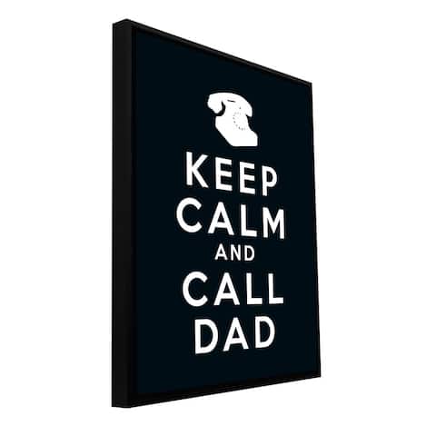 Art D. Signer KCCO 'Keep Calm and Call Dad' Floater-framed Gallery-wrapped Canvas