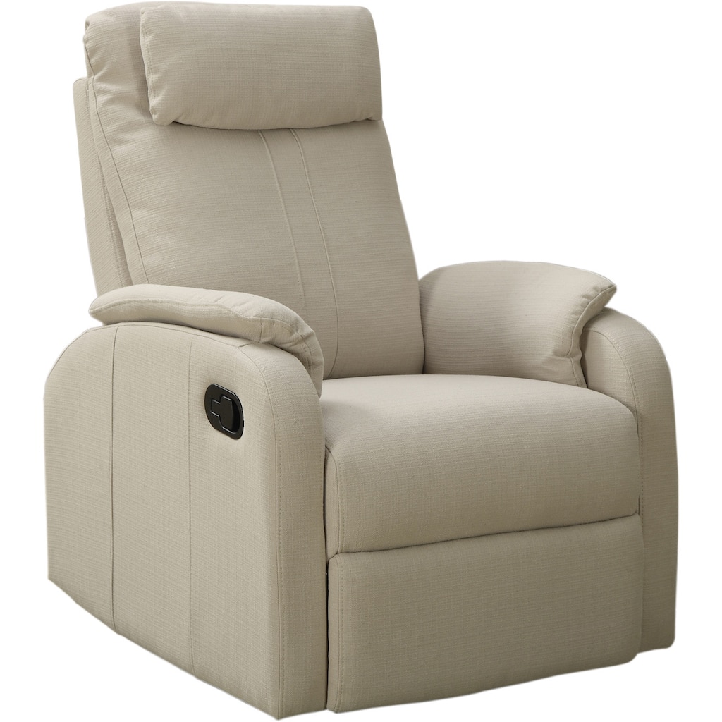 Sand Linen Fabric Swivel Rocker Recliner