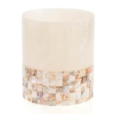 Creative Scents Milano Mother of Pearl Bathroom Trash Can - mother of pearl