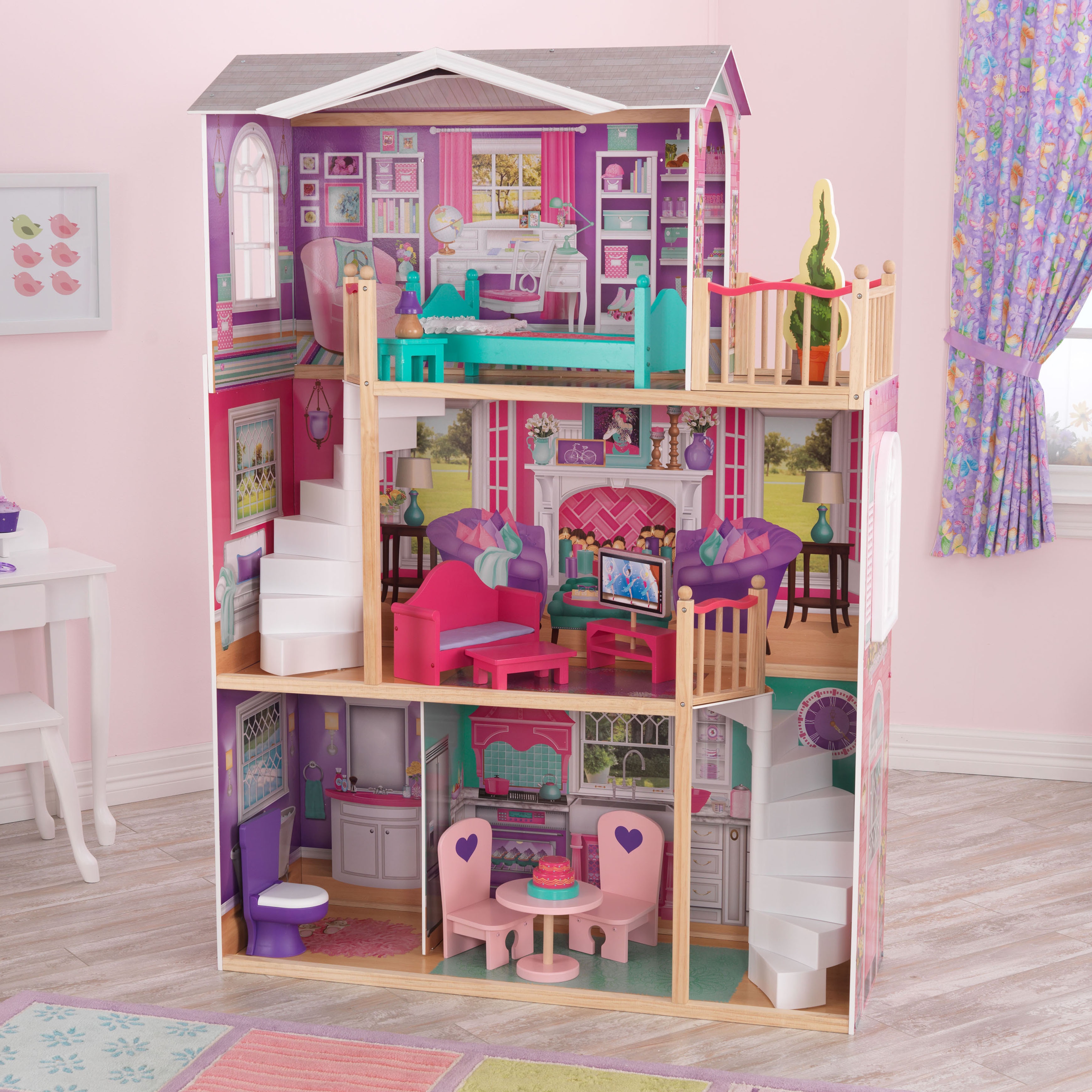 wooden dolls house toys