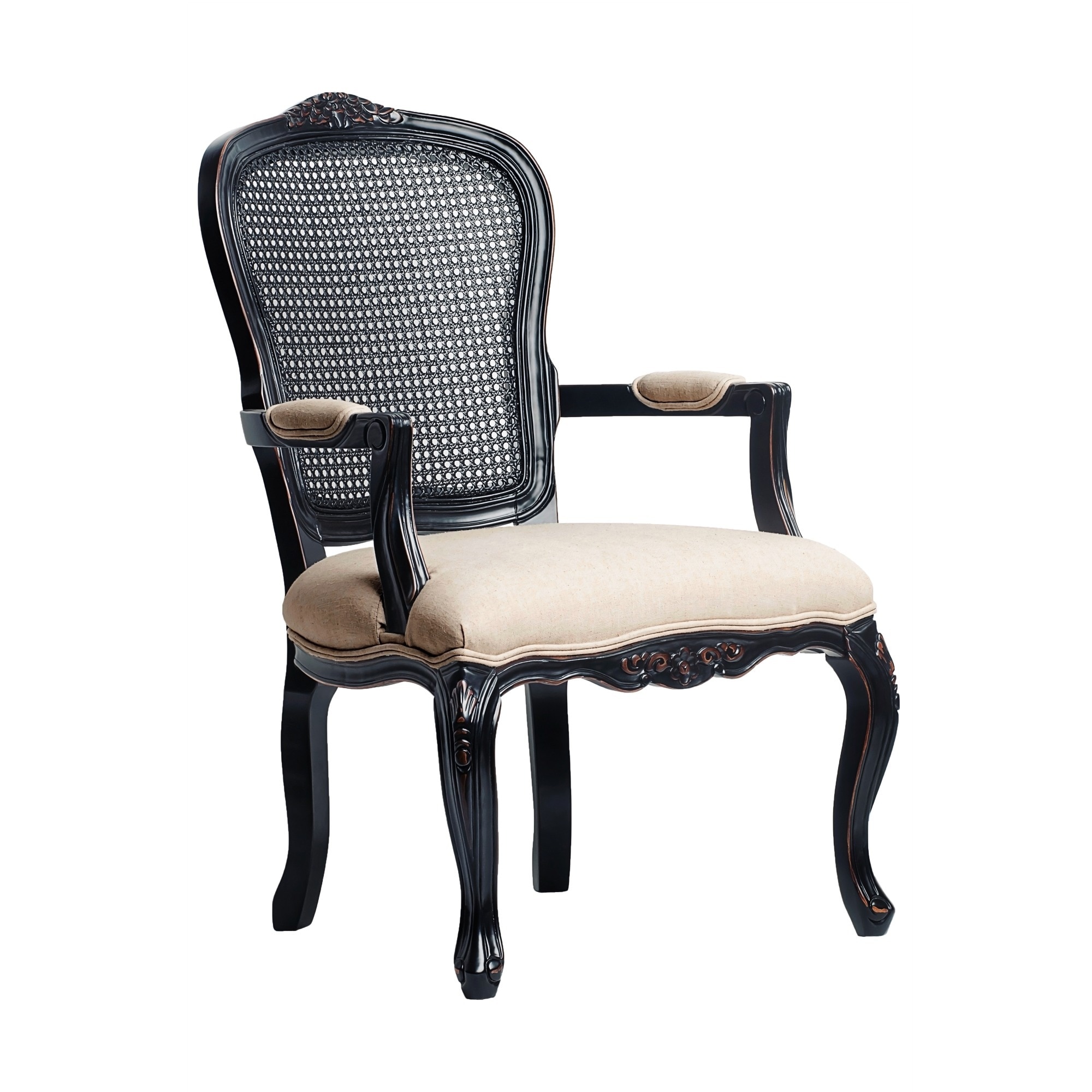 Shop West Indies Hand Rubbed Black Accent Chair By Greyson Living