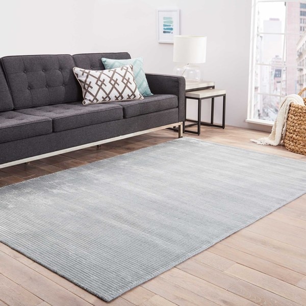 Phase Handmade Solid Light Teal Area Rug (10' X 14') - 10' x 14'