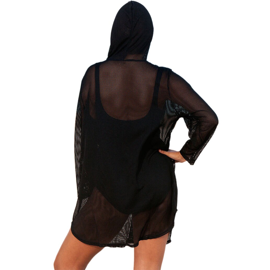 plus size mesh hoodie