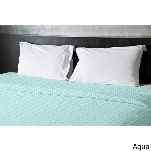 Shop Greek Key Print Full/ Queen Duvet Cover Free Shipping Today