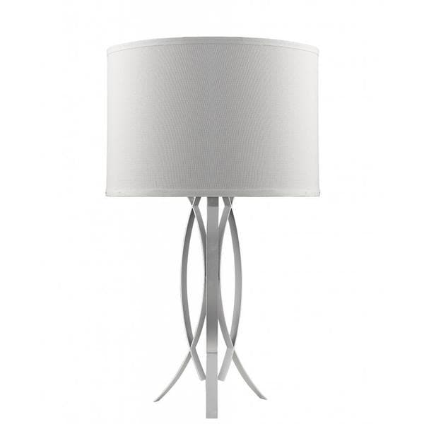 Contemporary 1 light Table Lamp in Glossy Painted Nickel finish