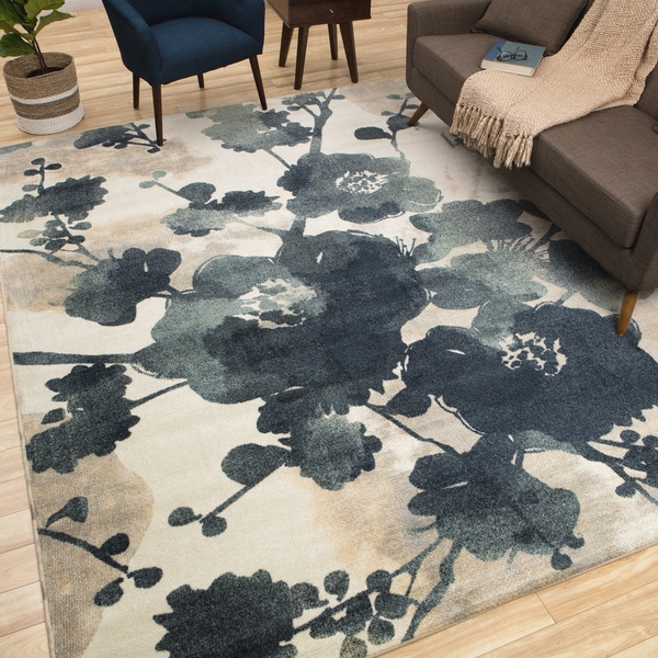 Mohawk Home New Wave Stream Of Blues Water Area Rug (7'6 x 10') - 7'6" x 10'