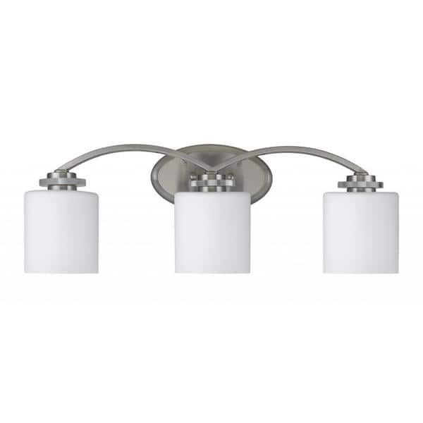 Transitional 3-light Brushed Nickel Bath/Vanity Fixture - Bed Bath & Beyond - 9357698