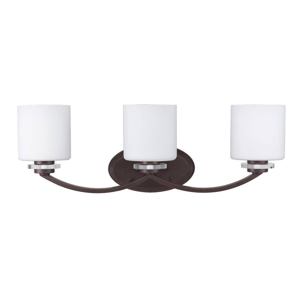 Transitional 3-light Dark Rubbed Bronze Bath/Vanity Fixture