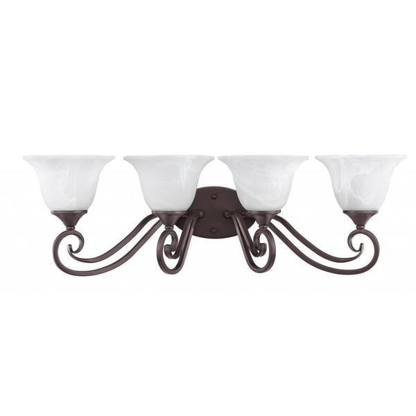 Transitional Dark Rubbed Bronze 4 light Bath/ Vanity  