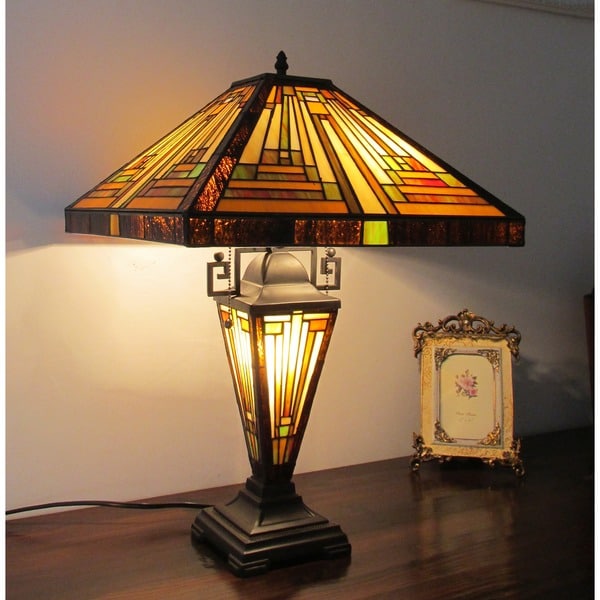 Tiffany Mission Design 2-light Blackish Bronze Table Lamp - Bed Bath ...