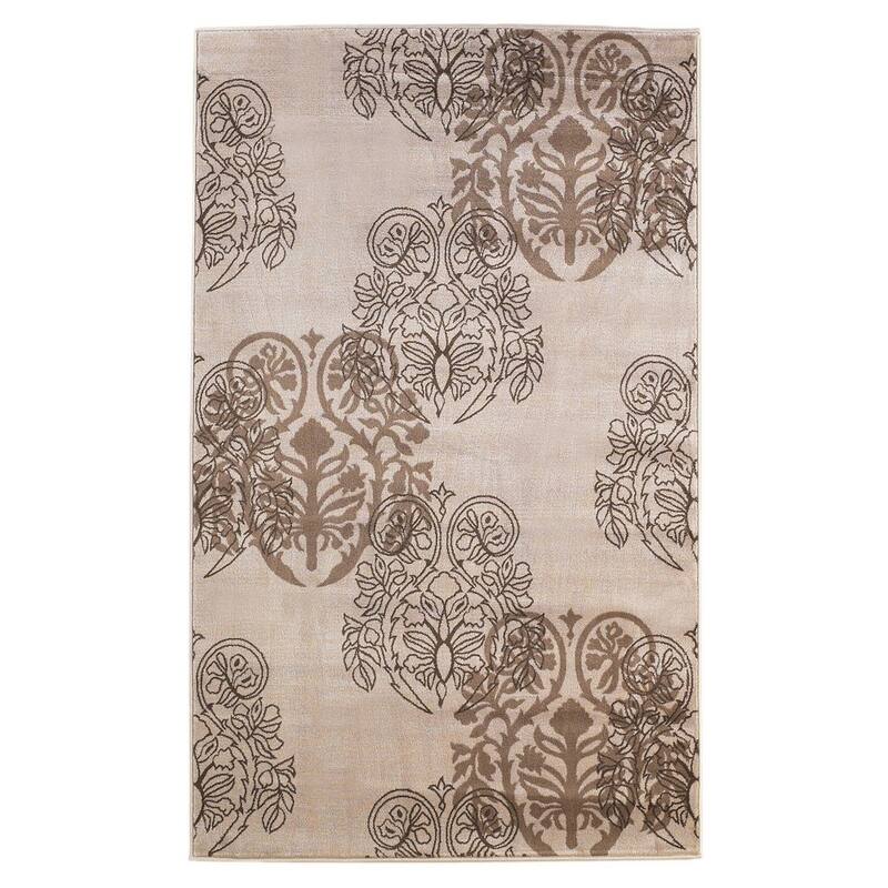 Linon Milan Collection Area Rug - 5' x 7'7" - Ivory/Beige