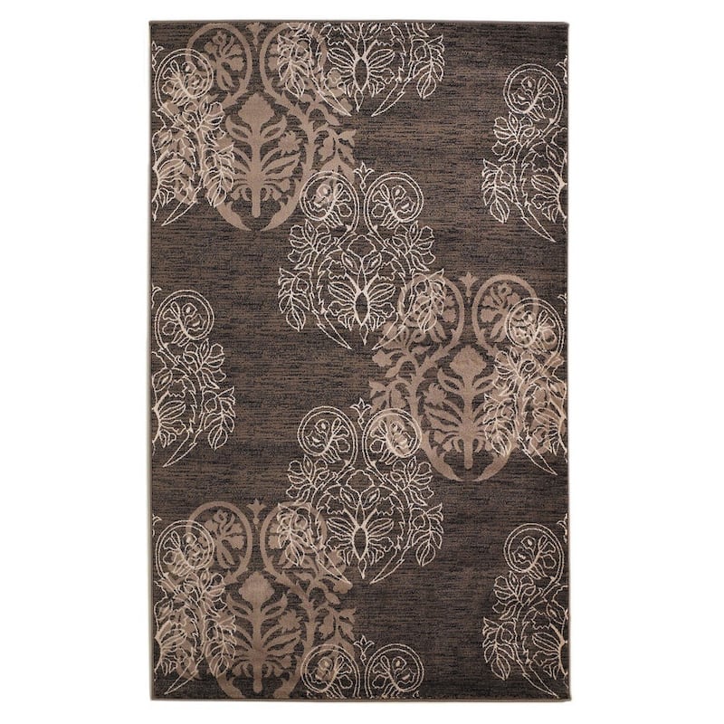 Linon Milan Collection Area Rug - 5' x 7'7" - Brown