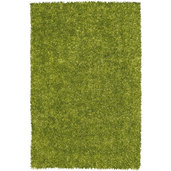 slide 2 of 4, Vivid Lime Rectangular Shag Rug (3' 6 x 5' 6) - 3'6 x 5'6