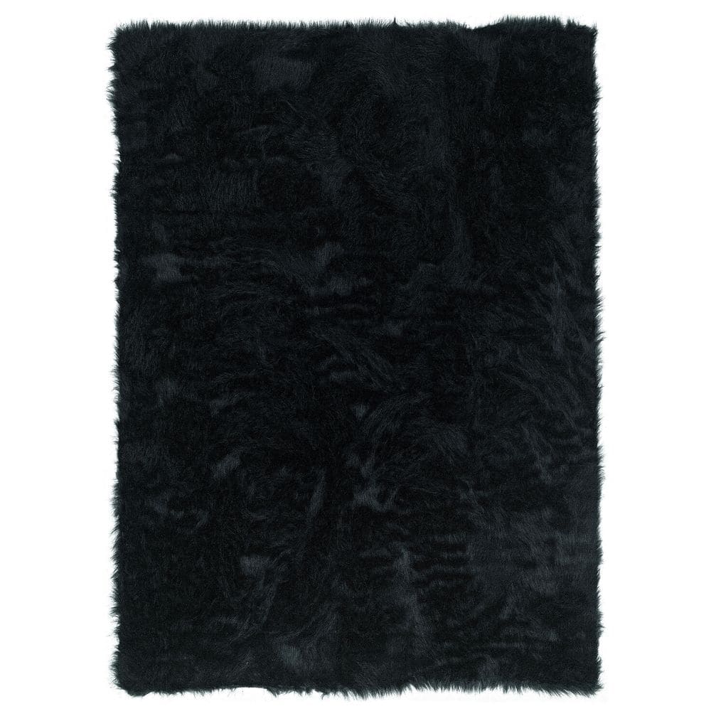 Linon Faux Sheepskin Shag Rug
