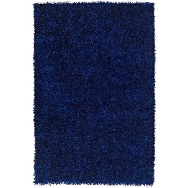 Shop Rectangular Vivid Cobalt Blue Shag Rug 3'6 x 5'6 Free Shipping