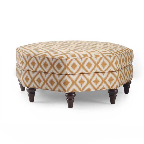 Shop Natasha Mango/ White Ottoman Free Shipping Today Overstock