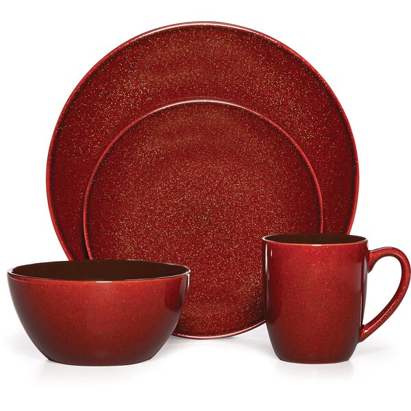 Shop Mikasa Gourmet Basics Lumina Red 16piece Dinnerware Set Free Shipping Today Overstock