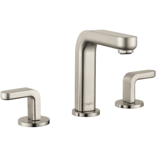 Hansgrohe Metris S Widespread Brushed Nickel Lever Handle Faucet
