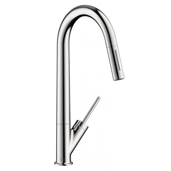 Hansgrohe Axor Starck Higharc Prep Azb Steel Optik Kitchen faucet