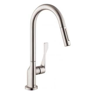 Stainless Steel Finish Hansgrohe Kitchen Faucets Online At Hansgrohe Axor Citterio Pull Out Steel Optik Kitchen Faucet