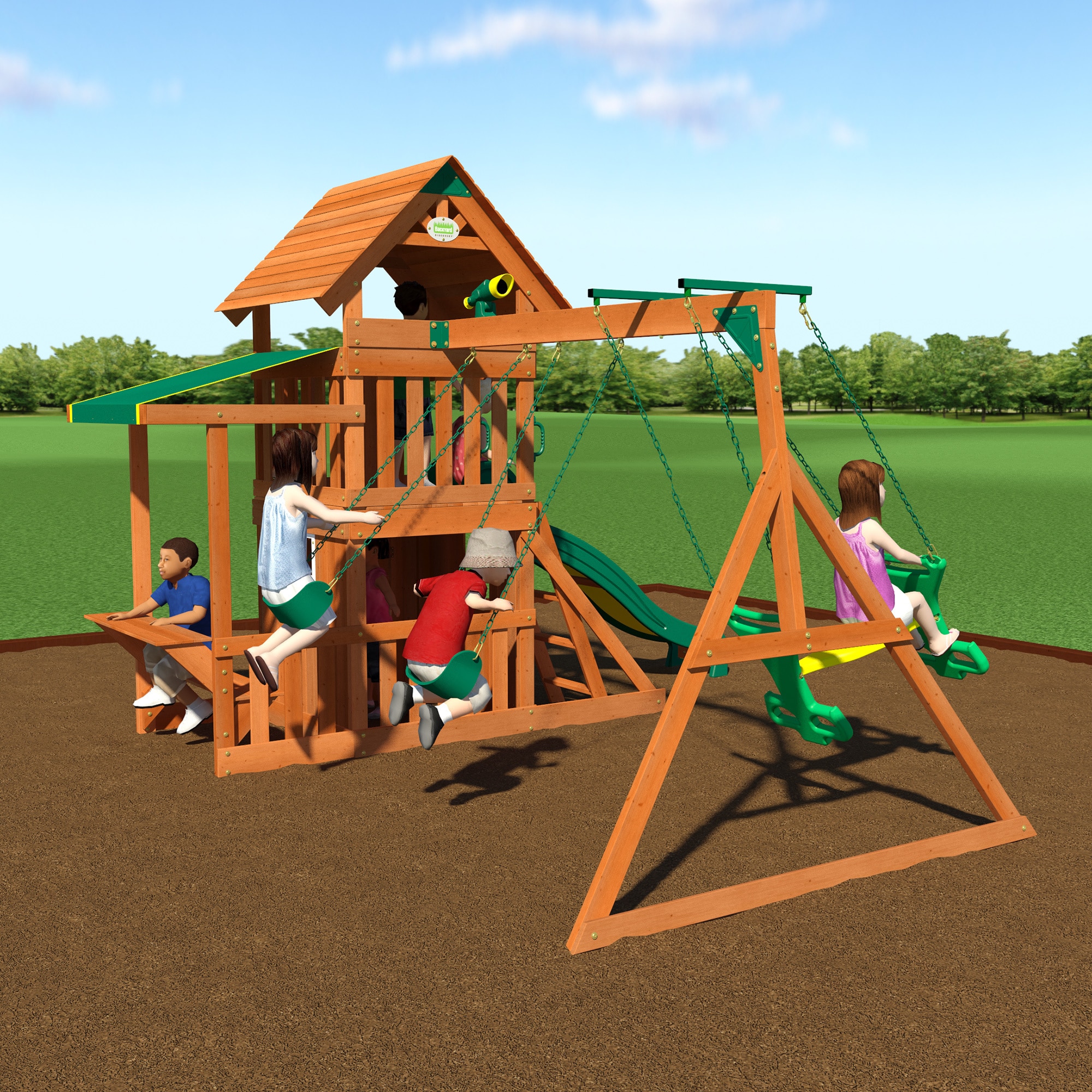 Backyard Discovery Mason Wooden Swing Set