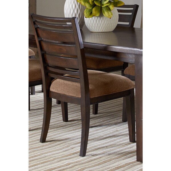 Shop Emerald Home Chestnut Brown Wood Back Upholstered Dining Chair