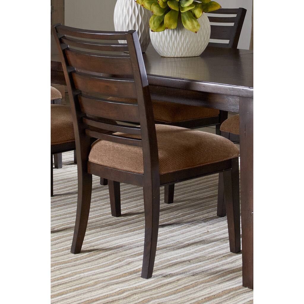 Chestnut Brown Wood Back Upholstered Dining Chair (Set of 2 ...