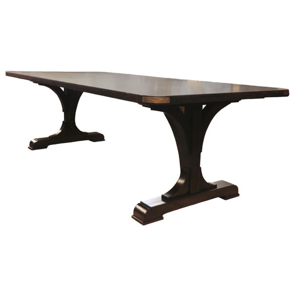 Emerald Chestnut Brown Trestle Table and Base   Shopping