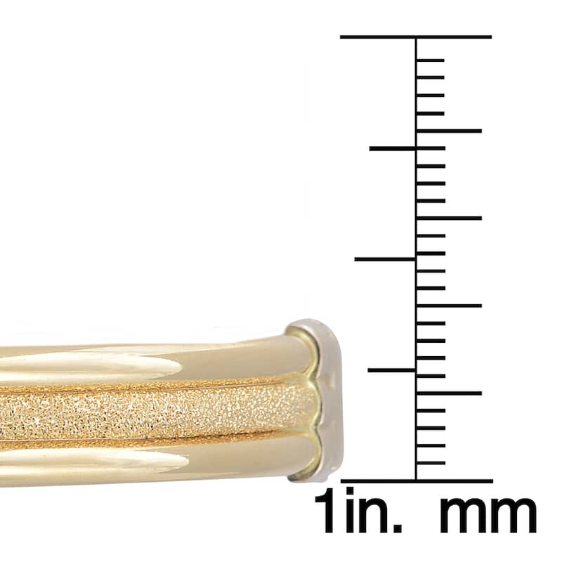 Fremada 10k Yellow Gold 8.5mm Polished/ Glass Blast Bangle