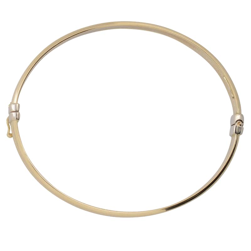 Fremada 10k Yellow Gold 8.5mm Polished/ Glass Blast Bangle
